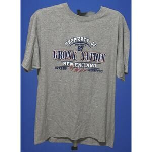 New England Patriots Property Of Gronk Nation Gray NFL t-shirt Size XL